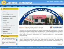 Tablet Screenshot of gyanodayadegreecollege.com